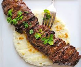 Carne Asada Steak with Arepas